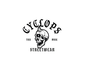 Cyclops skull streetwear logo