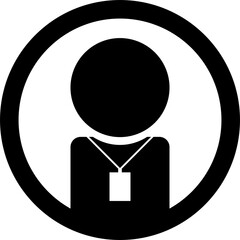 Illustration of an icon of a person with their identity card