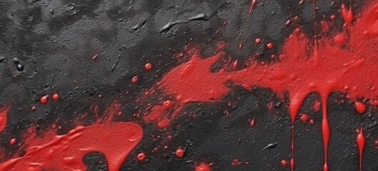 black cement texture background with red watercolor,creepy background. generative ai