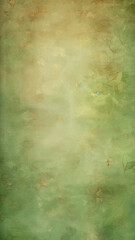 vertical background vintage green shabby canvas, with barely noticeable floral ornament, background with copy  space