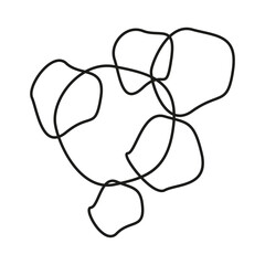 Doodle icon with random overlapping. Design element. Vector