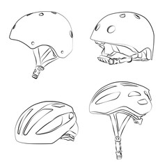 Motorcycle helmet - vector illustrations