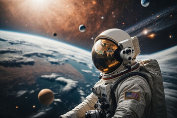 International Day of Human Spaceflight concept, Abstract illustration
