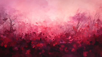 Obraz na płótnie Canvas Crimson Sky Gradient Blurs Abstract Deep Red to Pink Gradients