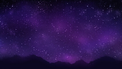 Fototapeta na wymiar Mystic Galaxy Gradient Blurs in Deep Violet to Cosmic Black
