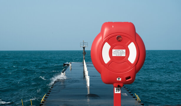 life buoy on the pier