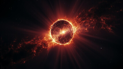 supernova, explosion of a star in deep space, astronomy phenomenon, fictional graphics