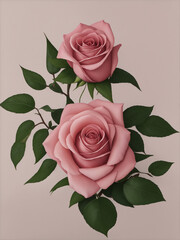 A very beautiful photo of pink rose Generative AI