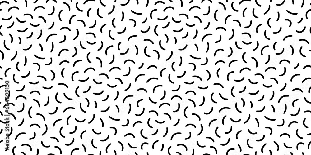 Aufkleber small dash pattern on white background. hand drawn small black dash seamless pattern. simple minimal