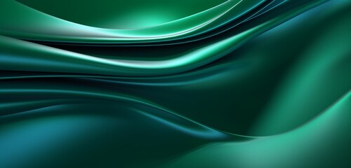 Extreme close-up of abstract blurred metal, emerald green and metallic silver hues, in the style of gradient blurred wallpapers, depth of field, serene visuals, minimalistic simplicity, close-up,