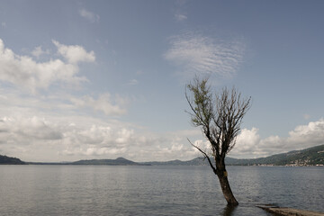 View of a glimpse of lake maggiore
