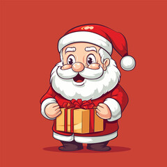 Jolly Old Santa Vector Illustration Joy
