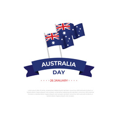 Happy Australia National day banner template