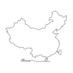 One continuous line drawing of country Map for Indonesia vector illustration. Country map illustration simple linear style vector concept.  country territorial area and suitable for your asset design.