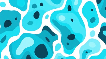 Colorful abstract organic shape print pattern illustration in retro style, doodle mood. Trendy background with creative drawing.