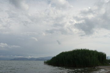 clouds over the lake