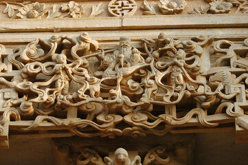 archway of Longquan Temple in Wutai Mountain, Shanxi Province, China, has a history of nearly one...