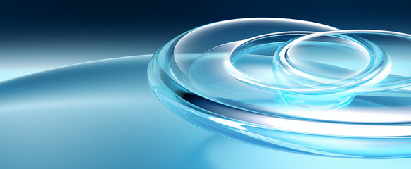 Blue abstract volumetric glass seamless glossy background