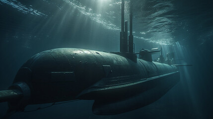 Nuclear Powered Virginia class fast attack submarine Generative AI