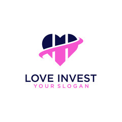 love logo design with investment