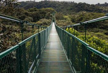 large bridge in the jungle of Monteverde, Costa Rica
