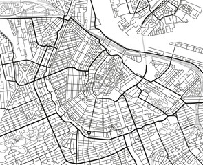 Fototapeta na wymiar Amsterdam map