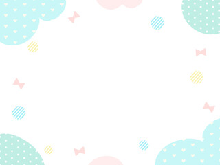 推し活背景18　カラフルリボン柄