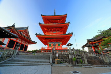 Fototapeta premium Kiyomizu-dera temple, a Buddhist in Kiyomizu, Higashiyama Ward, Kyoto Japan.