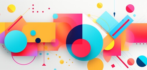 Obraz premium A chic art design template with colorful, styled geometric elements for a cheerful design.