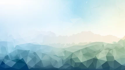 Poster abstract summer polygonal landscape of triangles background © kichigin19