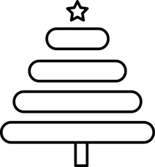 Christmas tree icon illustration