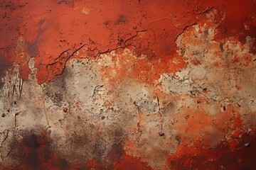 Obraz premium illustration of a weathered and distressed wall with rust and faded stains