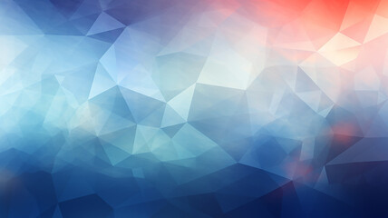 Obraz premium polygonal blue light and red gradient background abstract triangles.