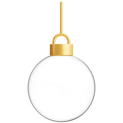 Obraz premium 3d render of glass christmas ball for decoration.