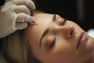 Skilled Cosmetologist Performing PRP Therapy for Effective Wrinkle Reduction and Skin Rejuvenation