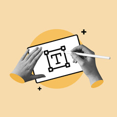 Typography design, graphic designer, lettering, using tablet pen, designing on tablet, using...