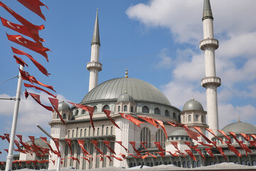 Fototapeta premium dome of a mosque in the city of istanbul. Taksim mosque