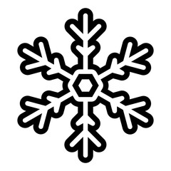 Snowflake Line Icon Design Vector