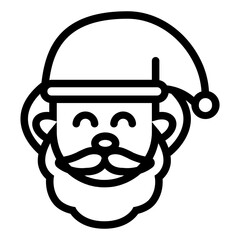 Santa Claus Line Icon Design Vector