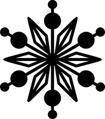 Christmas snowflake icon illustration