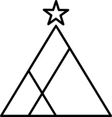 Christmas tree icon illustration