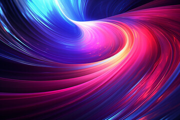 Neon wave background with created with generative ai