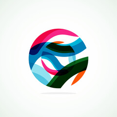 Abstract circle logo - minimalist emblem, timeless and universal shape of circle. Unique logo represent range of brands and concepts, encapsulating simplicity and creativity in single, iconic image