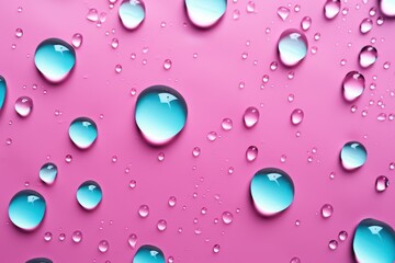 Abstract Pink background with water drops