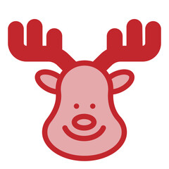 Reindeer Dual Tone Icon Design Vector
