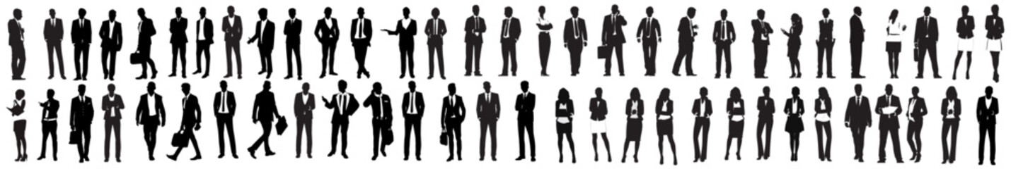 silhouette businesspeople