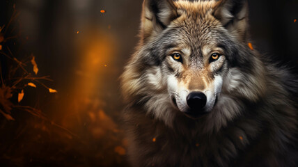Wolf Concept Illustration - obrazy, fototapety, plakaty
