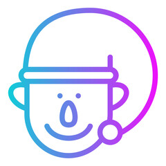 Elf Gradient Icon Design Vector