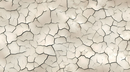 Seamless broken cracks background texture. Tileable stained peeling paint craquelure crackle pattern transparent grunge overlay. Barren drought concept wallpaper or dry desert backdrop,PPT background - obrazy, fototapety, plakaty