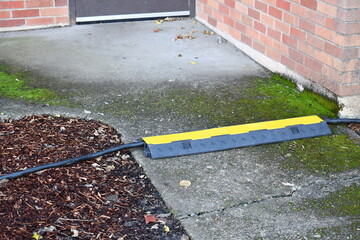 Cable protector for foot traffic.